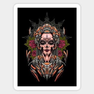 Great Dia De Los Muertos Illustration Magnet